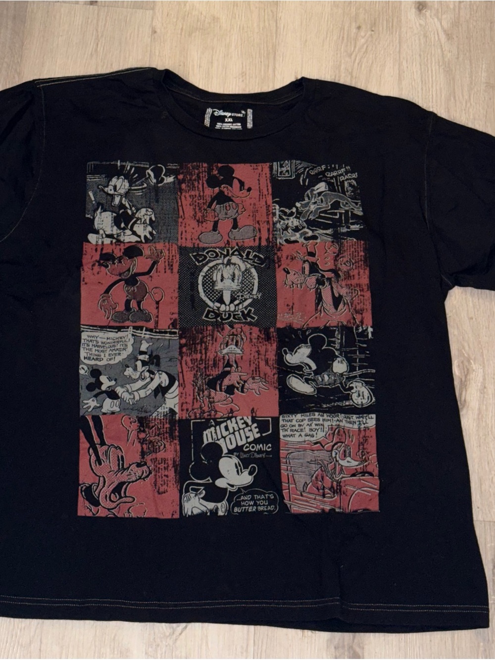 Vintage Style Disney Mickey & Friends Comic Strip Tee Size 2XL